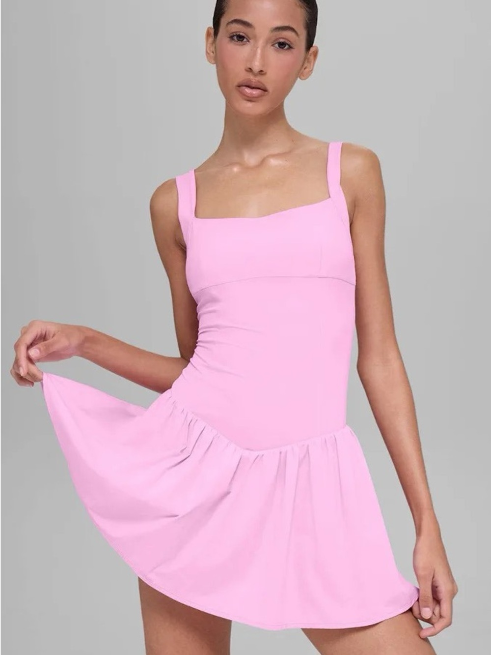 ALO Yoga large Square Neck Pink break point large tennis